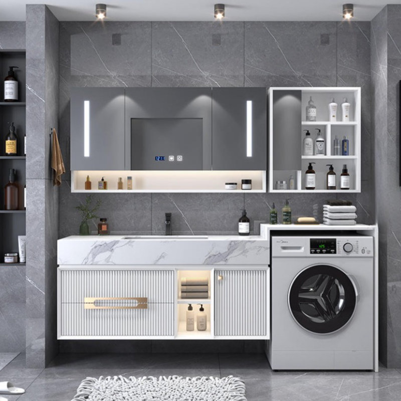 Meuble-lavabo mural blanc mat 30 po Sienna