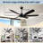 64" Modern Industrial Ceiling Fan With Light - Smart App & Alexa Control, Reversible Dc Motor, 6 Abs Blades, Quiet Dc Motor,modern Ceiling Fan For Indoor/outdoor Use In Patio, Gazebo, Garage,livingroom,bedroom