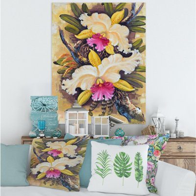 «Vintage Forest Orchids II», reproduction sur toile