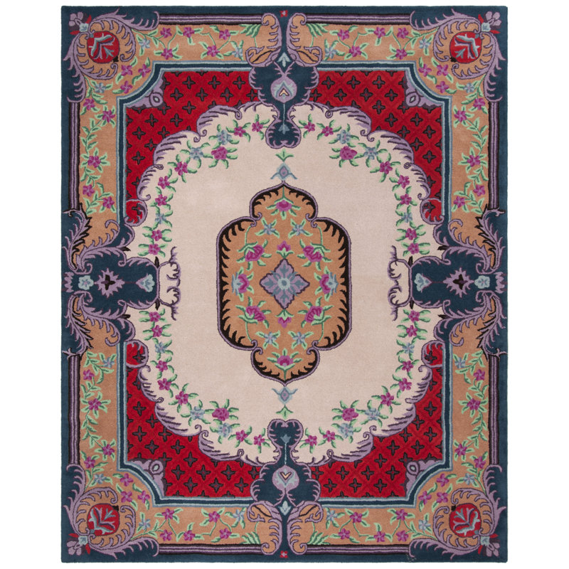 Blokzijl Hand Tufted Wool Southwestern Rug, Rectangle 8' x 10'