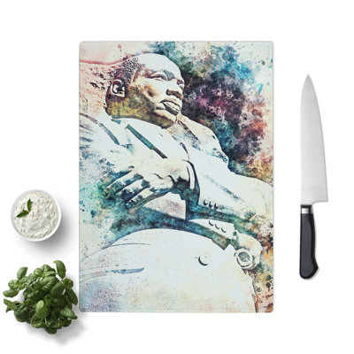 Glass Martin Luther King Jr in Abstract Chopping Board
