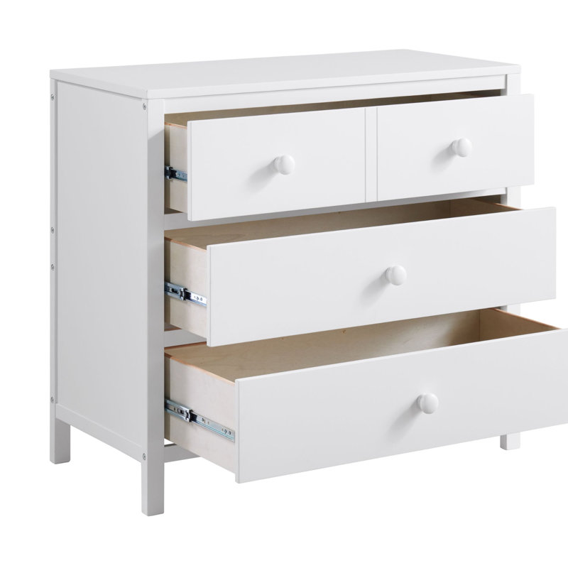 Essential 3 Drawer(Ready To Assemble) Dresser, White