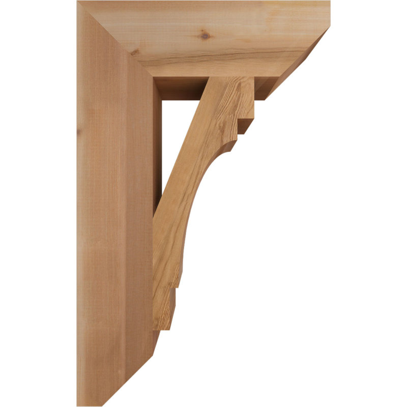 Support en bois / corbeau, Cèdre rouge de l'Ouest (lisse), H 32 x l 5,5 x P 20