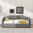 Twin XL Daybed With Integrated Compartment & Pull-Out Trundle, Upholstered Design Featuring LED Lighting-1851678026