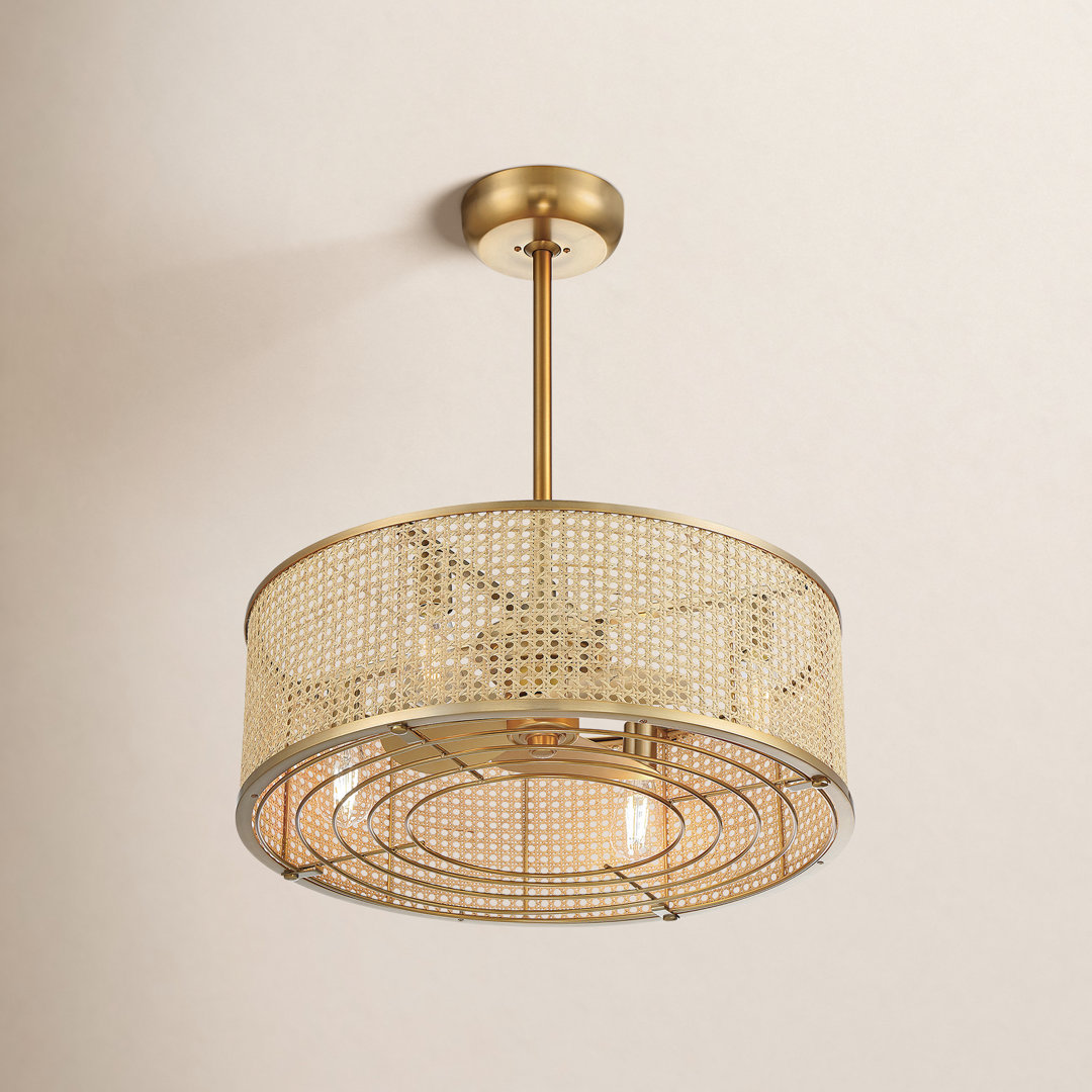 Hampson 25" 4-Light Fandelier with Remote Control Birch Lane™ 