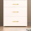 Meuble-lavabo compact 3 en 1, coiffeuse blanche avec tiroirs, rangement spacieux pour la décoration de la chambre à coucher, bureau en verre visible
