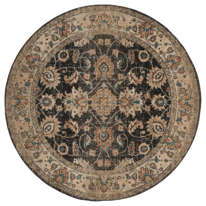 Scofield Oriental Indoor Rug, Round 7'10"