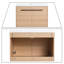 Meuble-lavabo mural classique en bois avec lavabo à poser en résine