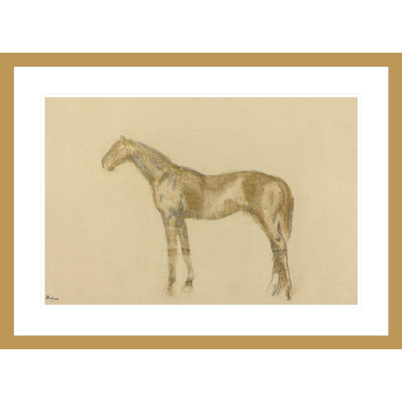 «Horse» par Edgar Degas - impression giclée sur cadre, H 21,73 po x l 29,5 po