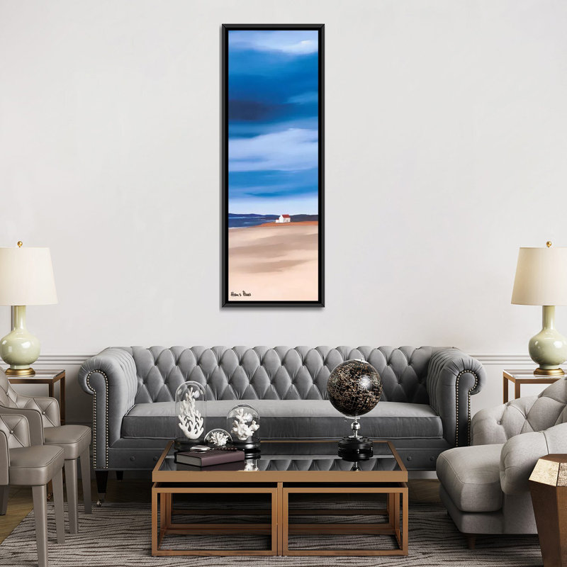 « blue sky i », impression sur toile, H 60 po x l 20 po x P 1,5 po, Cadre noir