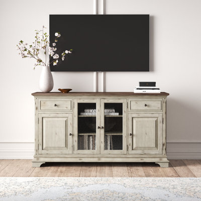 Hexham 68" W Solid Wood TV Stand with Adjustable Shelves
