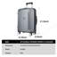 Valise de transport extensible légère de 20 pouces, valise rigide pour PC avec roulettes et verrou TSA, gris