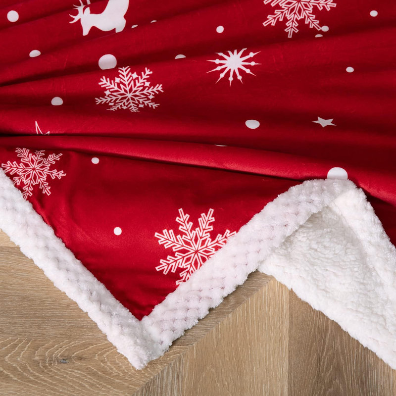 Jeté en flanelle Christmas, L 60 po x L 80 po