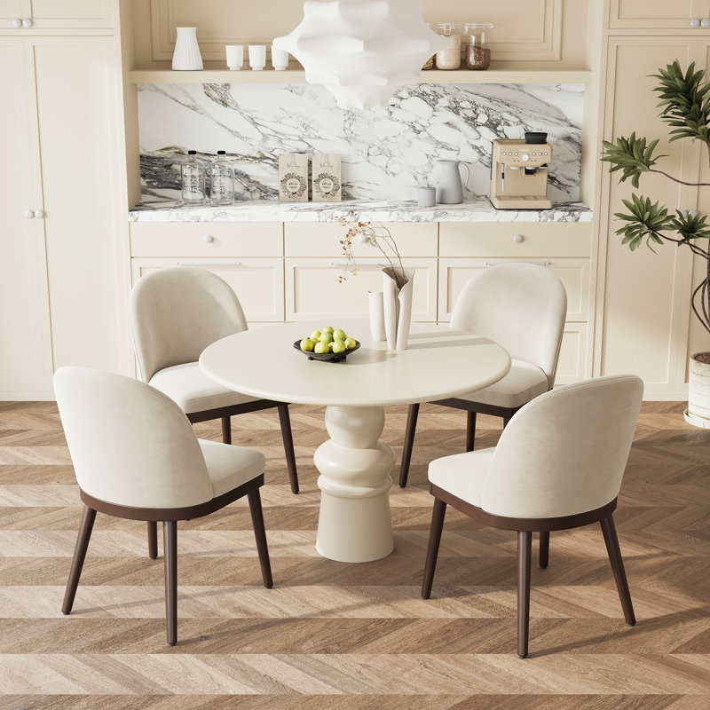 Chaises de salle à manger rembourrées, 4, Gris foncé