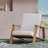 Modern Adirondack Club Chair – Acacia Wood With Cushion – Weather-Resistant, Horizontal Slats-355777373