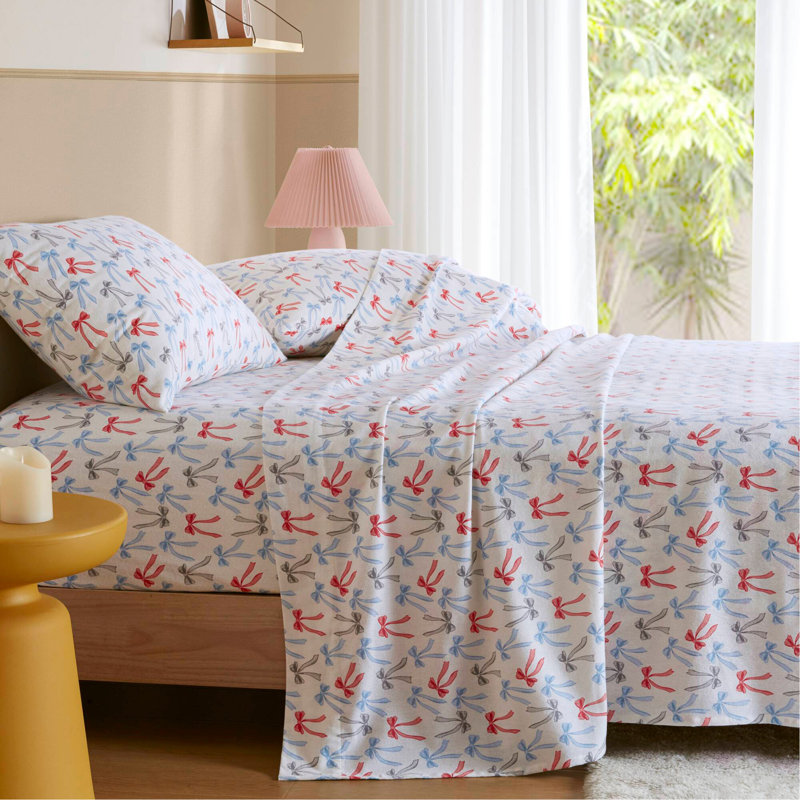 Ensemble de draps 3 pièces TG 100% coton, Happy Bows