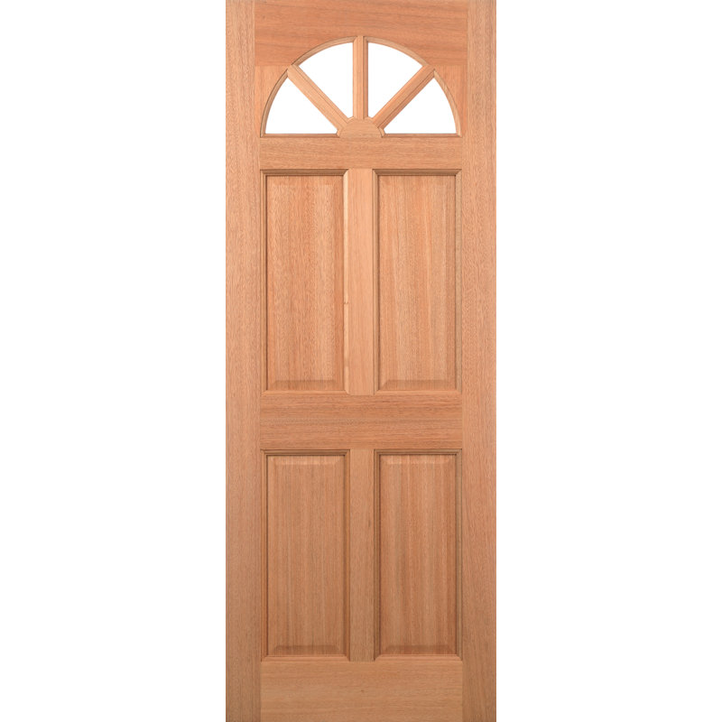 Carolina Glazed Hardwood External Door, 203.2cm H x 81.3cm W x 4.4cm D