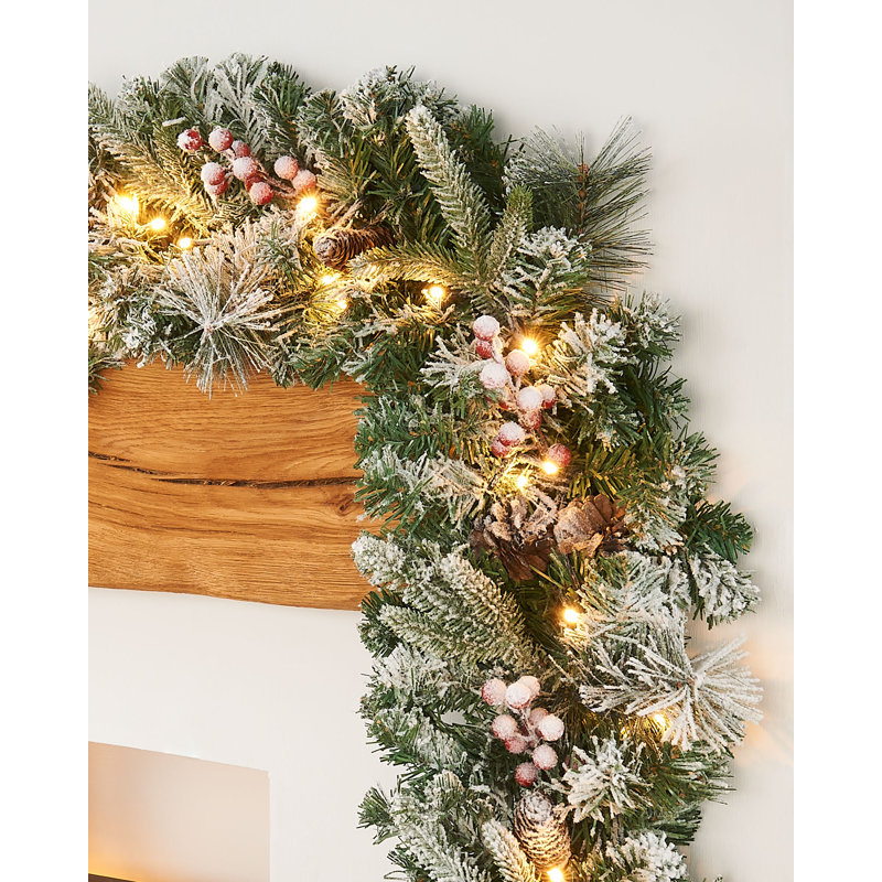108cm Lighted Faux Garland with Lights