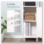 Armoire de rangement haute avec miroir