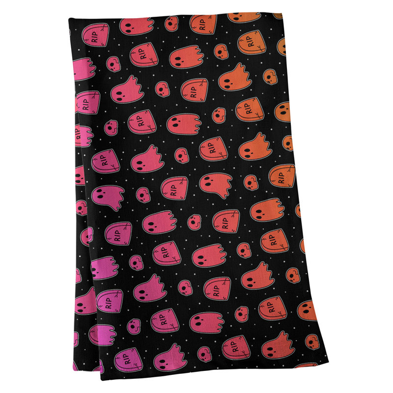 Mcguinness Tea Towel Kitchen Towel, Cotton Twill, Purple/Pink/Orange