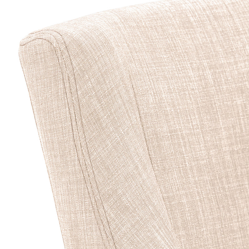 Irving Place 19.75'' H Tufted Upholstered Side Chair, Beige Linen, Gray Wash