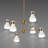 Mantasha 6-Light Modern Sputnik Black/White/Brass Chandelier-335760267