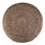 Pouf rond de 18 pouces de large en jute tressé à la main bleu marine et naturel