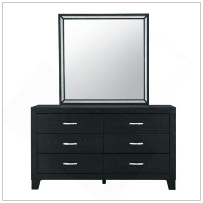 Miroir noir Carlos avec une finition élégante, une fabrication robuste et une conception polyvalente pour les espaces modernes et traditionnels.