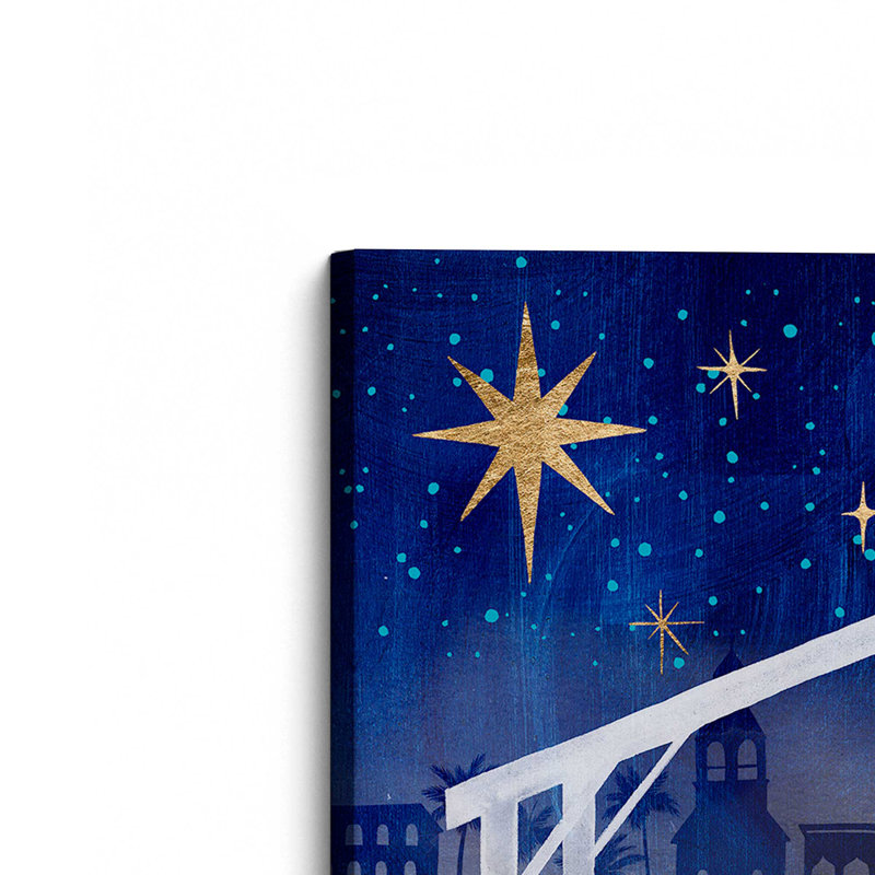 Scène de la Nativité Night Sky I, reproduction sur toile dans un cadre poli, Toile tendue, H 12 po x l 12 po x P 1,25 po