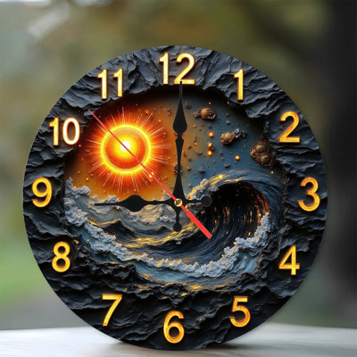 Horloge murale Ocean Sun Wave