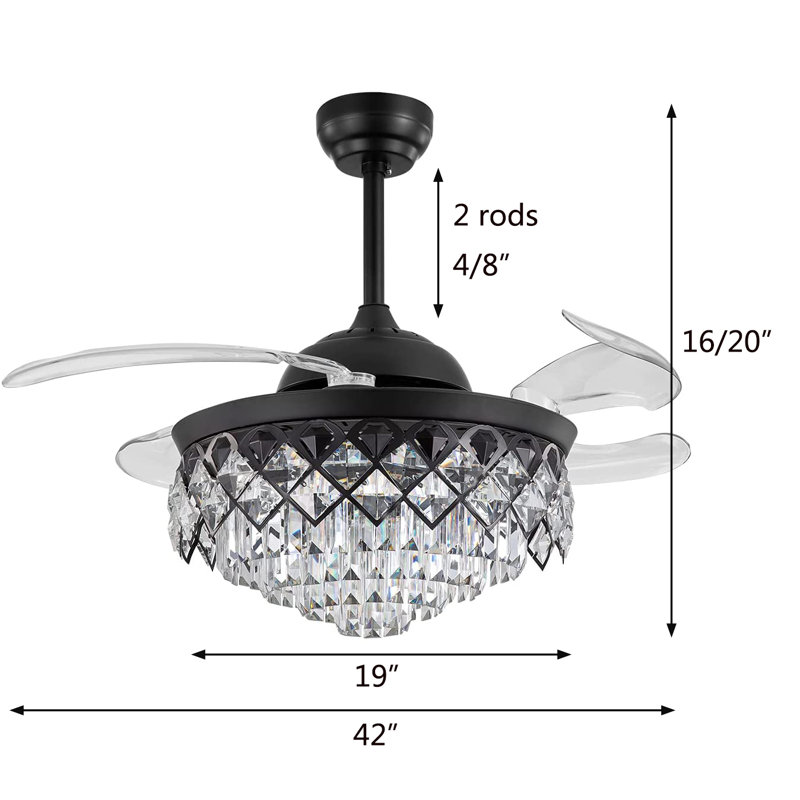 Jacoby-Leyva 20'' Ceiling Fan with Light Kit