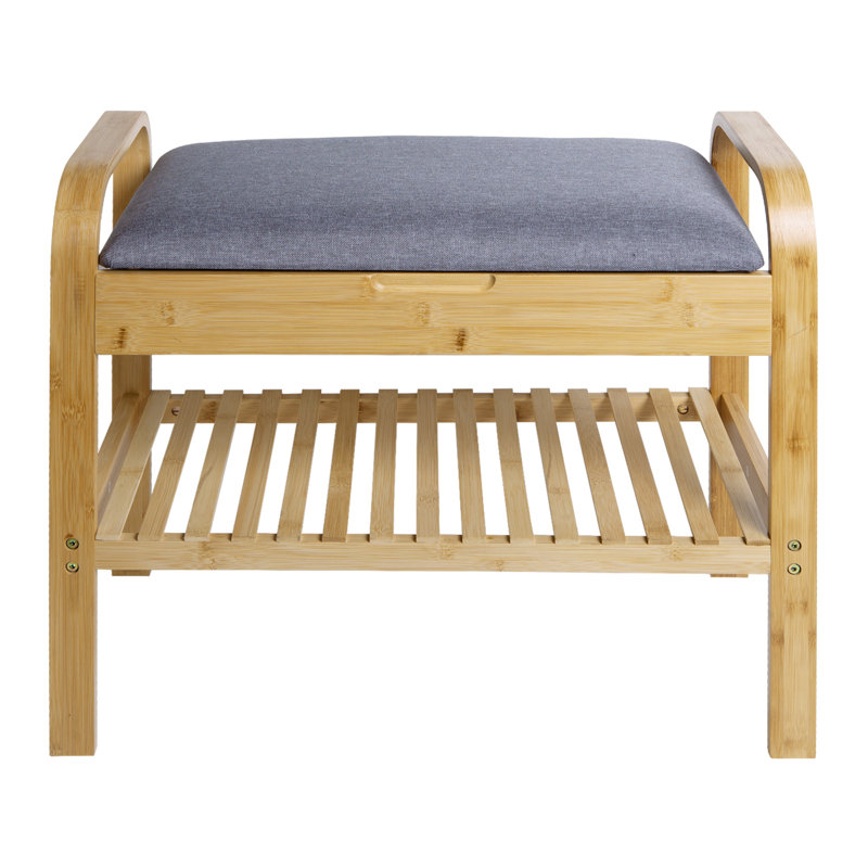 Janiyaa Polyester Blend Upholstered Storage Bench