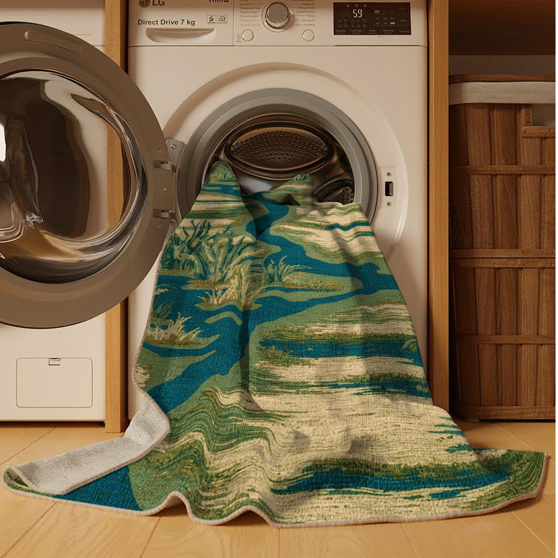  Tapis bord de mer lavable, Rectangulaire 2 pi x 3 pi