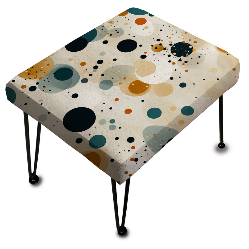 Motif industriel chic à pois - Repose-pieds rectangulaire à pois