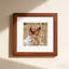 Cadre photo en bois de noyer 12 x 12 avec double passe-partout blanc - Cadre de table ou mural pour photos 8 x 8 - Décoration élégante pour la maison et le bureau-1149207325