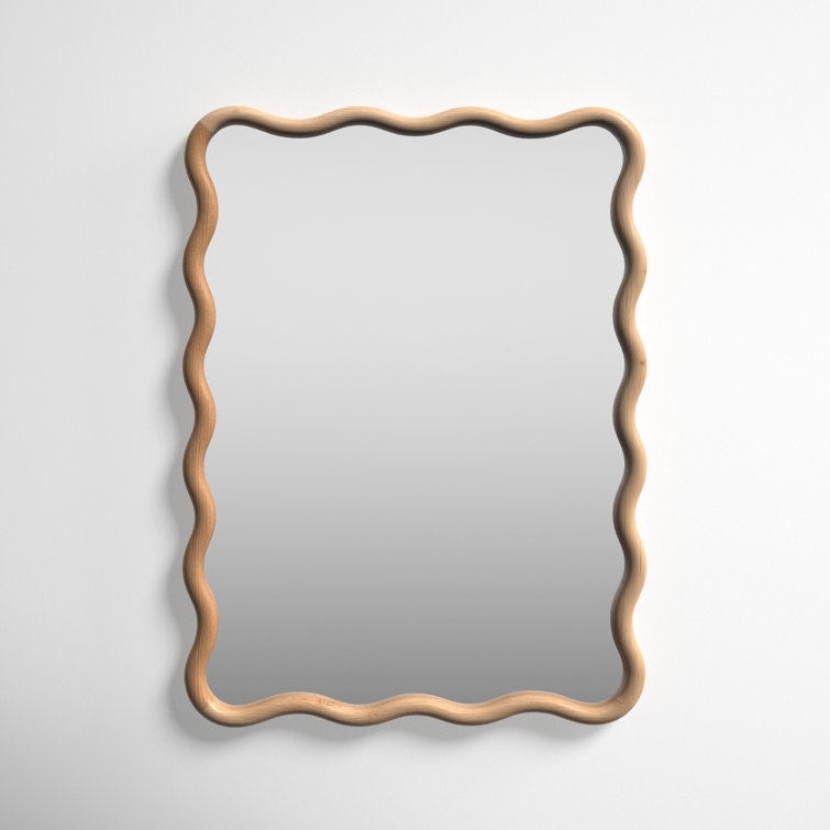 Liviana Wavy Wood Wall Mirror