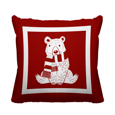 Coussin intérieur / extérieur Folk Christmas Bear