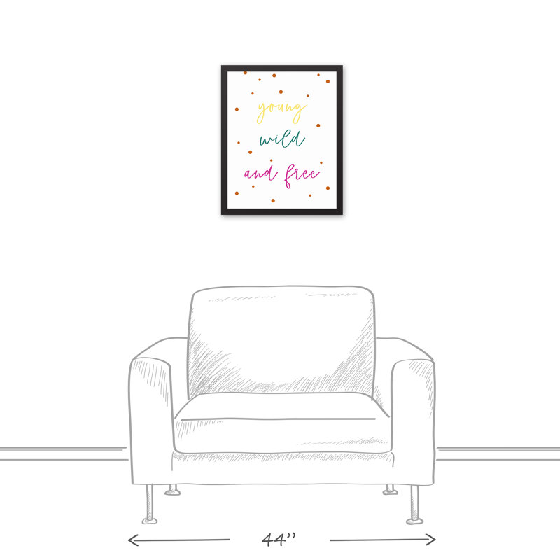«Young Wild», art encadré gratuit, H 21,75 po x l 17,75 po x P 1,75 po