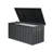 Domi Louvered 160 Gallons Gallon Water Resistant Resin Storage Bench with Lock and Wheels in Gray