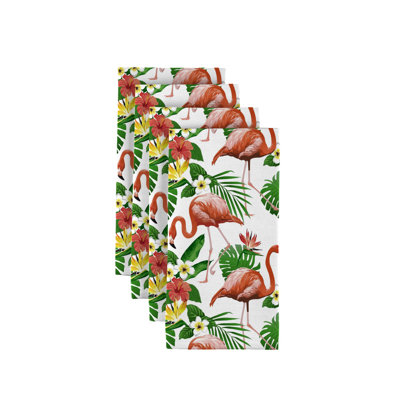 Pelletier Tropical Flamingos 18" Napkin