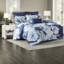 Ensemble de literie pour lit très grand en coton de qualité supérieure, bleu multi design pour un confort toute l'année