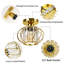 Mini-plafonnier encastré en cristal doré 1 lumière 7,5 po-1303681794