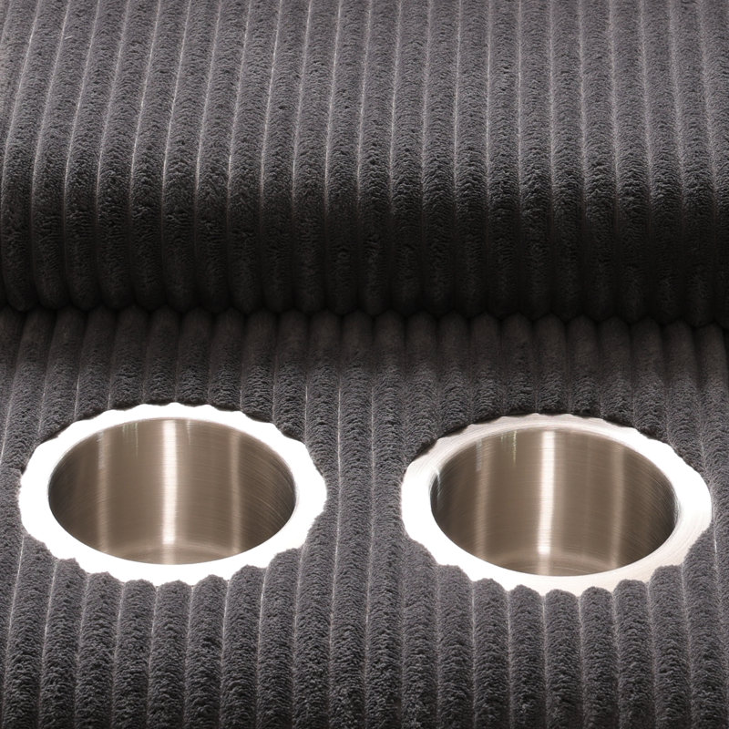 Ensemble de canapé inclinable 3 pièces gris