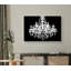 «Glam Crystal Chandelier Silhouette» sur toile de fond abstraite, reproduction d'art sur toile-1440854335-1440854278-1440854279