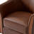 Pocono 29"W Transitional Genuine Leather Swivel Barrel Chair With Solid Wood Base(Set of 2)-24253542
