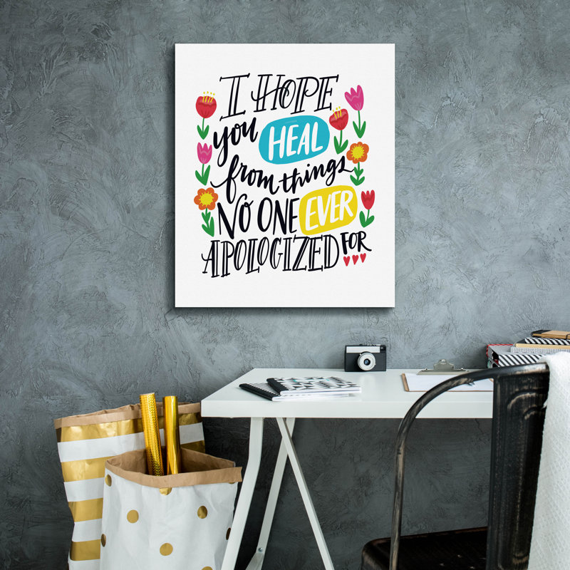 «Heal Apologized» par Elizabeth Caldwell, art mural sur toile, 20 po x 24 po, H 24 po x l 20 po
