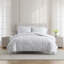 Vera Wang Nebulous Flower Cotton Reversible Grey Duvet Cover Set-2010719284