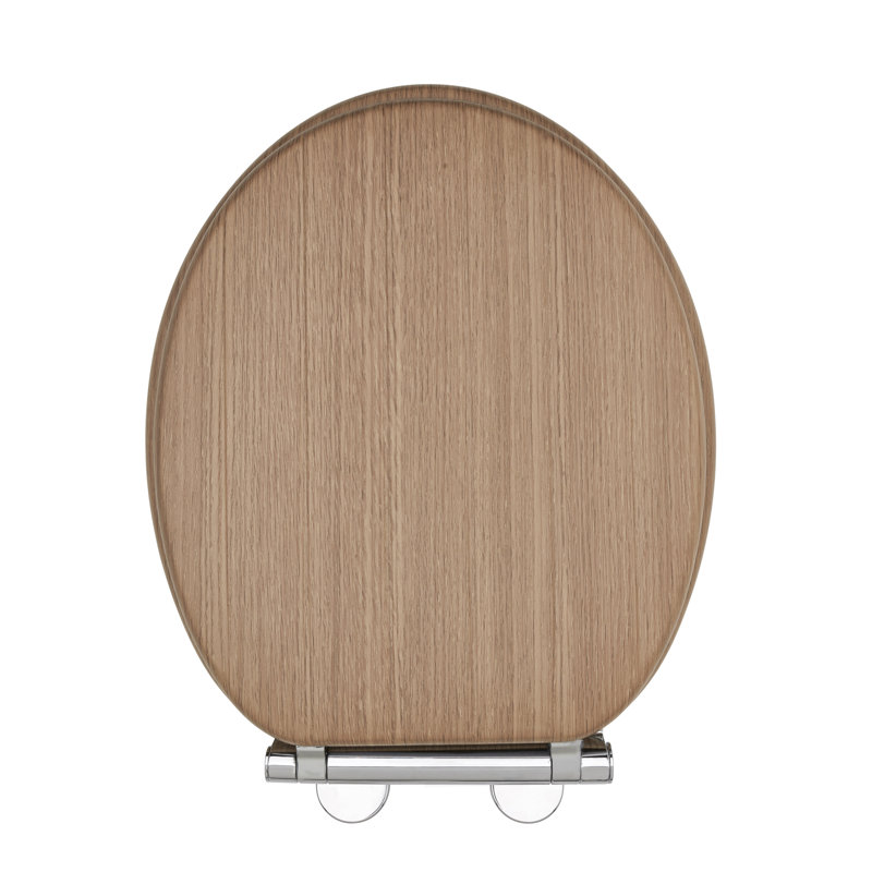 Oval Hard Toilet Seat, Oak