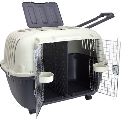 Designs Double Wire Door Plastic Kennel