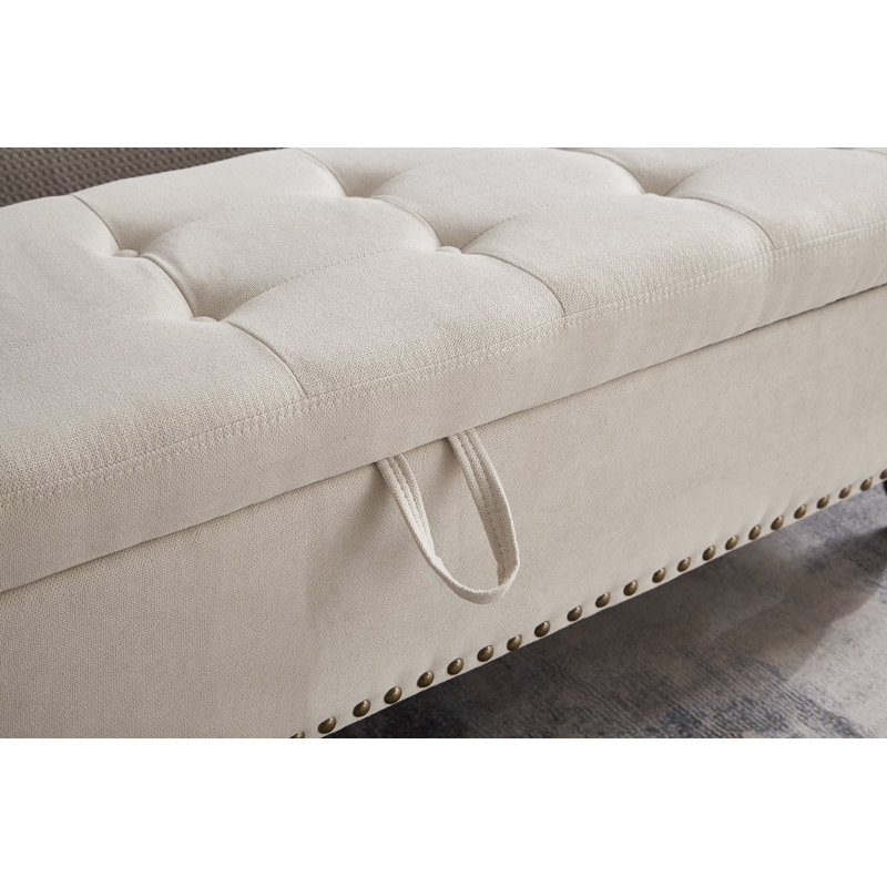 Banc avec repose-pieds 59 po avec rangement